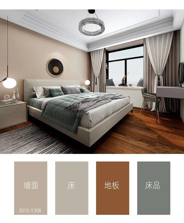 卧室墙灰色的适合什么颜色窗帘，浅灰色墙面适合什么颜色窗帘（6组卧室墙面乳胶漆配色方案推荐）