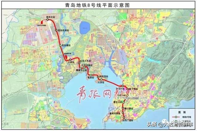 胶州地铁站示意图，胶州还有这三条地铁，附路线图