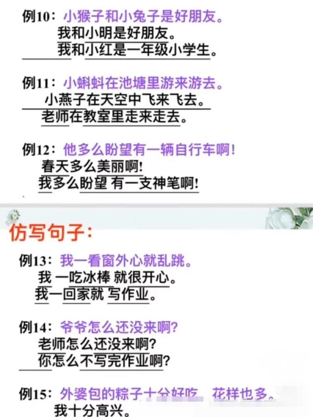 青蛙造句简单一点，1、2、3年级词语、句子、比喻拟人仿写方法解析和专项练习