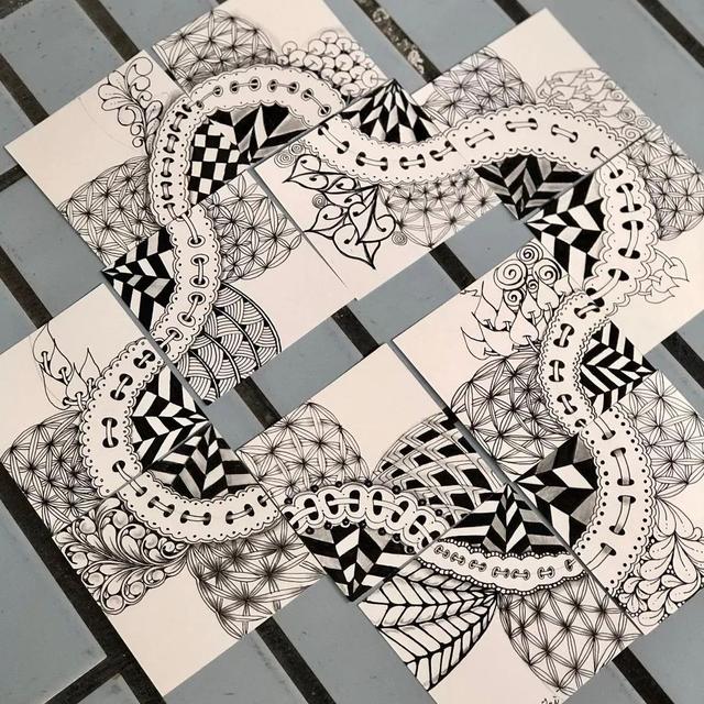 用圆规画出的精美图案，怎样用圆规画好看的图案（画出简单有创意的装饰禅绕画）