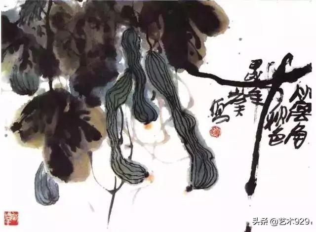 丝瓜喜欢阴还是阳，丝瓜苗喜阳还是阴（一教就会，国画丝瓜的写意画法）