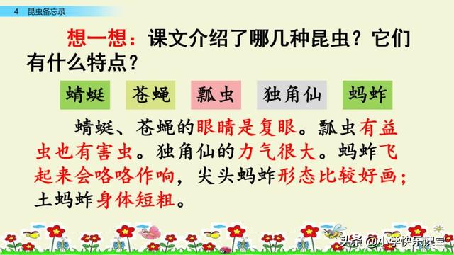 什么的硬翅，什么的硬翅？填四个字。（小学部编三年级语文下第4课《昆虫备忘录》图文+知识点+同步练习）