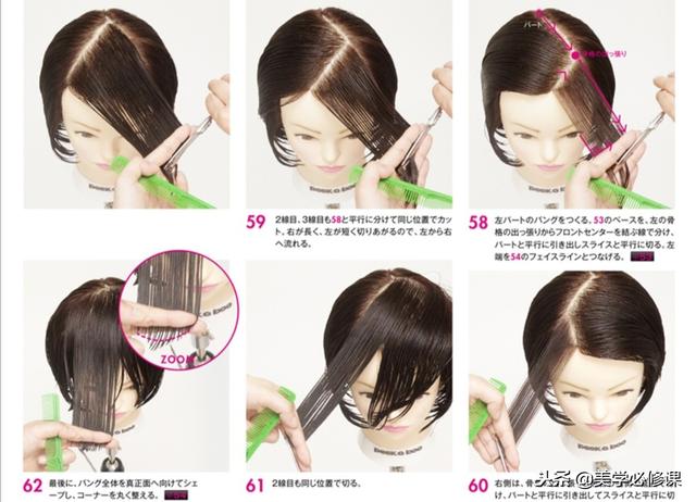 怎样理发的步骤图解,简单的理发快速入门法(最基础的裁剪技术;详细