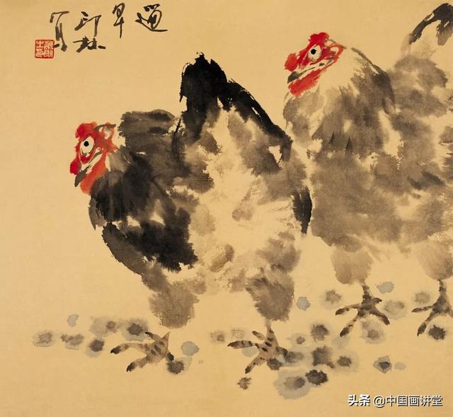 小鸡怎么画最可爱，少儿简笔画小鸡怎么画（没骨画鸡，就一个字 妙）