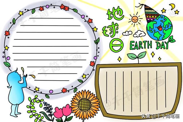 世界地球日手抄报内容，世界地球日手抄报内容50字（世界地球日读书日爱国卫生月手抄报）