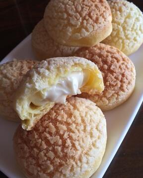 【酥皮泡芙】做法步驟圖 小孩特別喜歡吃 一口一個(gè)停不了-起舞食譜網(wǎng)