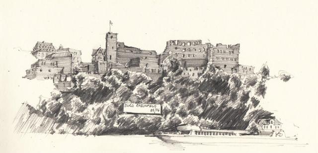 建筑插画线稿，插画，艺术家Flaf