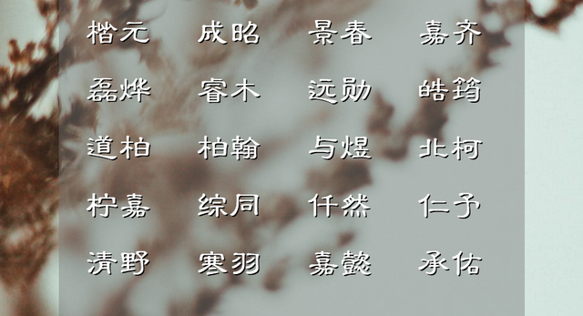 好听的古风名字男，独特好听的男古风名字（诗词里古色古香的男孩儿名字）