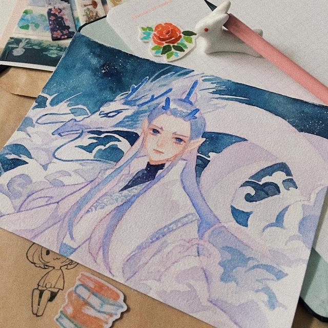 水彩画古风人物教程，水彩画人物教程（这样的水彩好想画）