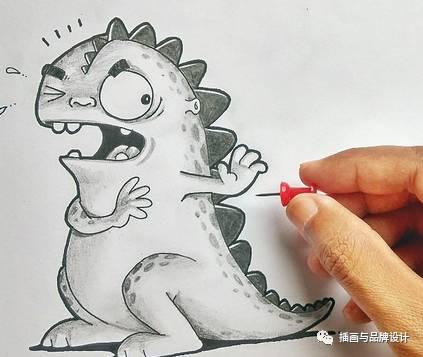 小恐龙怎么画，恐龙怎么画简单又好看（创意手绘丨他画出一只很有戏的小恐龙）