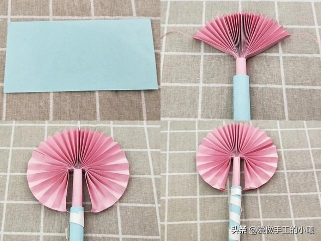 DIY怎样折纸扇子，手工折纸扇子教程（手工教程：教你做机关小扇子）