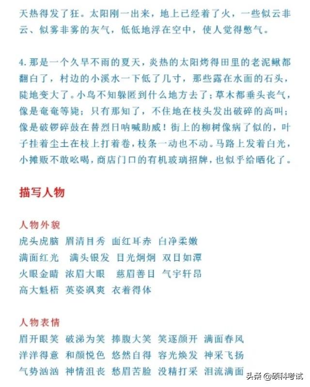 六年级好词好句，六年级好词好句摘抄（小学1~6年级语文好词、好句、好段摘抄）