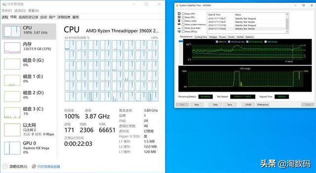 amd锐龙threadripper3960x跑分，AMD锐龙撕裂者3960X超详尽全面测试