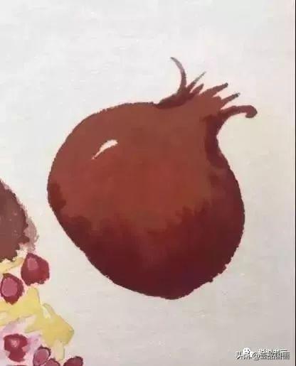 石榴简笔画画法，石榴的简笔画怎么画简单（花卉果蔬系列之石榴的写意画法）