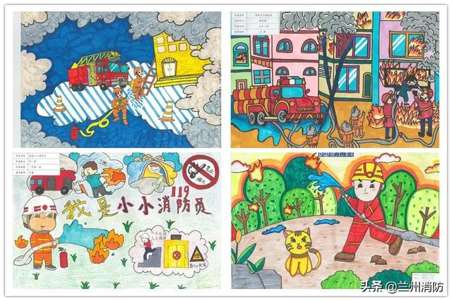 消防员的简笔画，消防员怎么画简单（兰州市第三届“我是小小消防员”消防绘画作品线上展览——优秀奖）