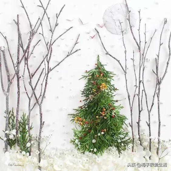 儿童手工树叶贴画，儿童手工树叶贴画图片 一等奖（树叶、树枝、花朵都拿来贴画了）