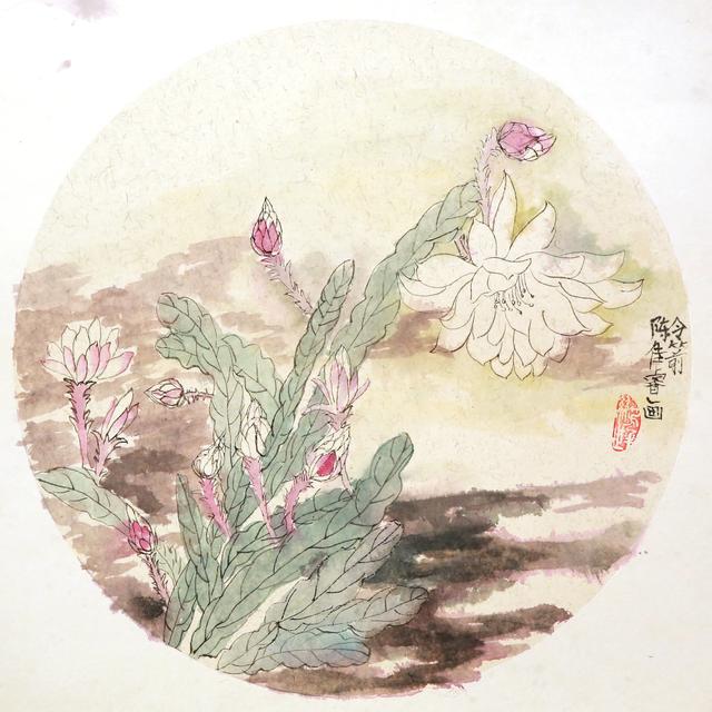 荷花池简笔画，荷花池简笔画手绘（美丽云浮——2020年云浮市庆祝六一儿童节少儿书画作品展）