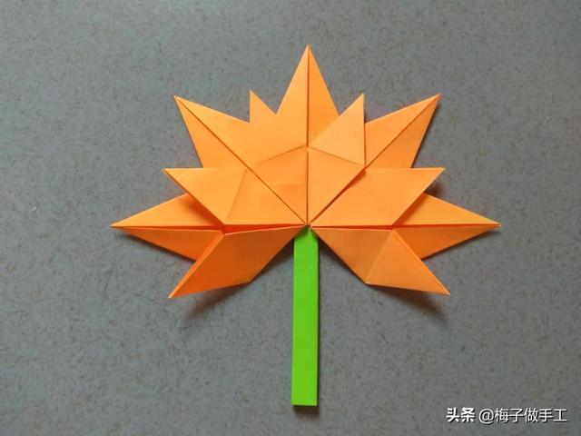 (折纸教程)怎样折一片枫叶，（折纸教程怎样折一片枫叶（手工折纸：枫叶怎么折）