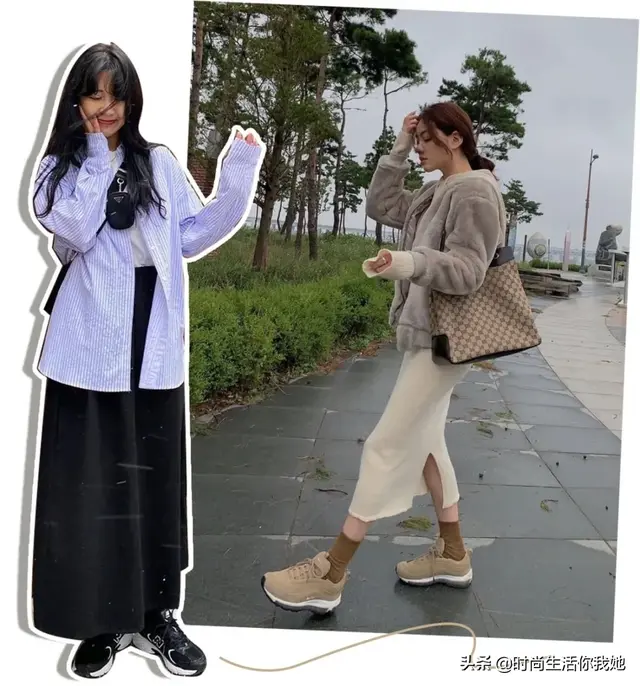 麻豆网官网萧萧麻豆网，2020春季最时尚穿搭“平底+裙”