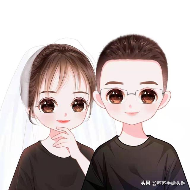 2018最新的卡通情侣图片一左一右  我喜欢你就像爱自己，情侣卡通图片超萌一对一左一右（欢快可爱的卡通情侣头像）