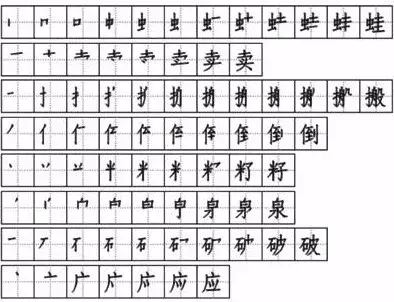 麦的笔顺笔画顺序，卖的笔顺怎么写呀（二年级下册《青蛙卖泥塘》生字笔顺及组词）