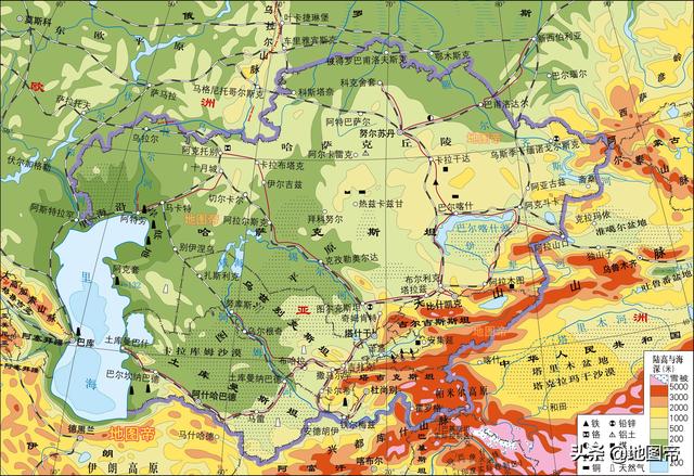 哈萨克斯坦地图，哈萨克斯坦货币（中亚五国，为何哈萨克斯坦最富）