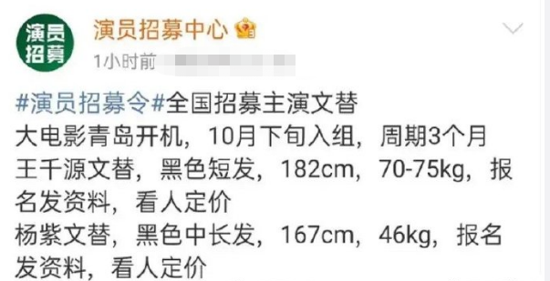 替身演员需要什么条件，体重46kg,粉丝看后直呼想去