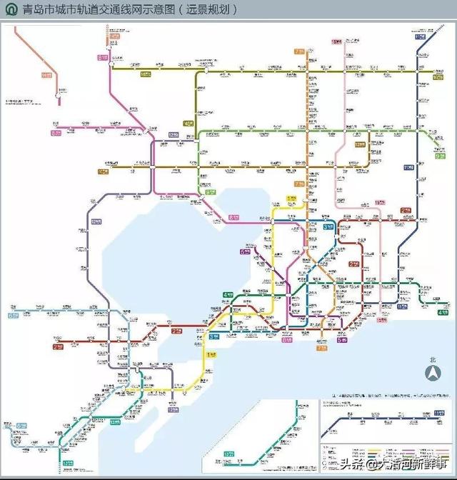 胶州地铁站示意图，胶州还有这三条地铁，附路线图