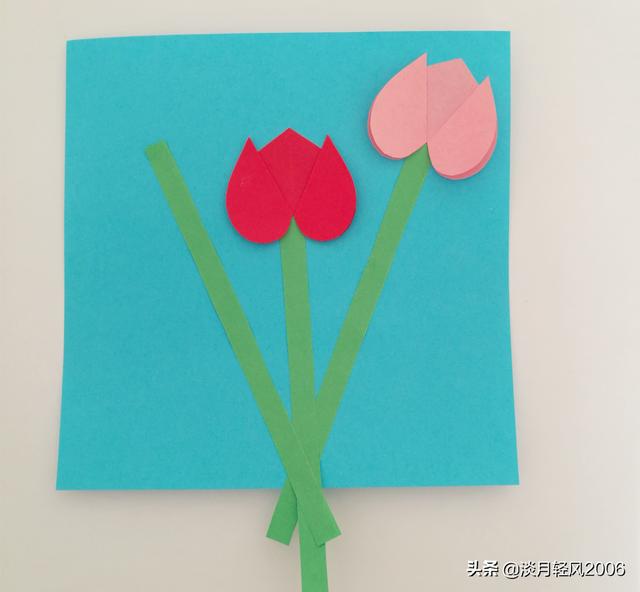 花朵手工粘贴画，花朵手工（一学就会的简单贴画教程）