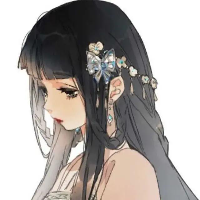 Q版古装，微信头像，Q版古装（复古古装美女头像插画）