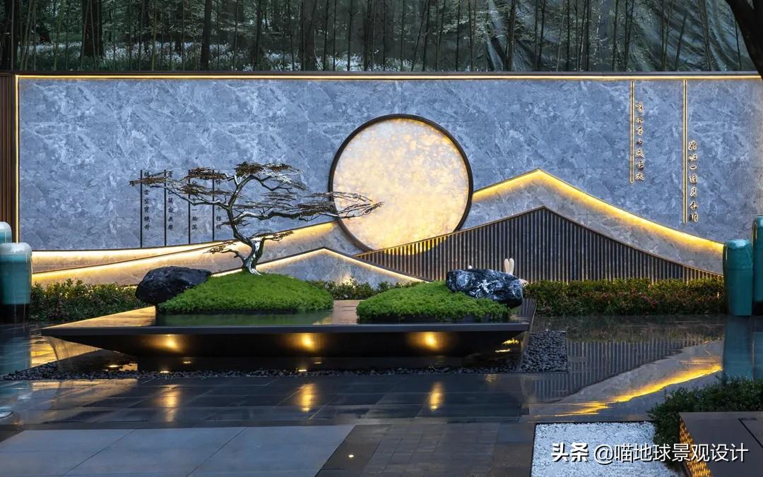包罗万象图片,庭院景观设计70款圆形元素景墙设计赏析 - 玉三网