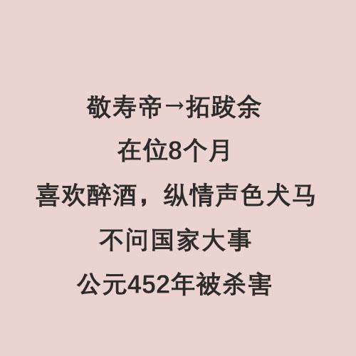 北魏历代皇帝列表，南北朝皇帝列表及简介（半分钟看完北魏14位皇帝）