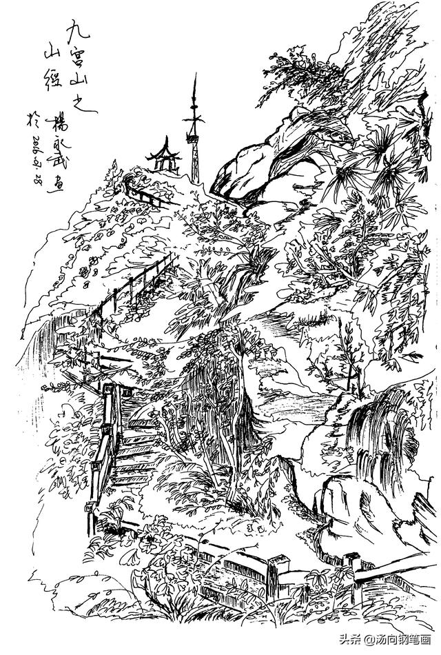 如何画钢笔简笔画，钢笔怎么画简笔画简单又漂亮（零基础真的可以学钢笔画）