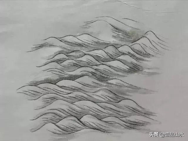 怎麼畫波浪的簡筆畫,波浪怎麼畫簡筆畫 簡單的(山水畫波浪法,漣漪法