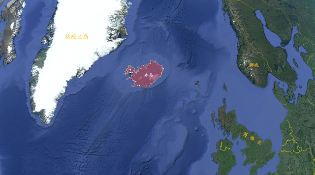 冰岛地理位置，冰岛地理位置英语（被称为冰火之国的冰岛）