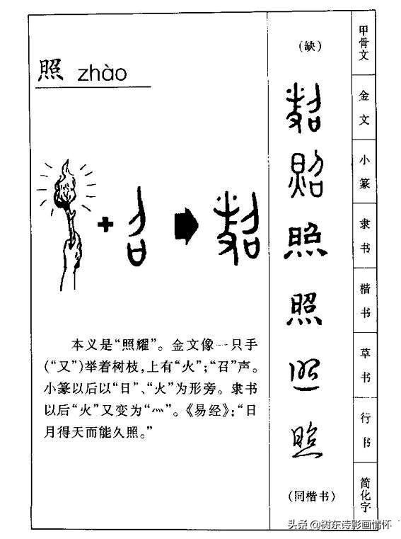 照耀是什么意思，了解“照”字演变