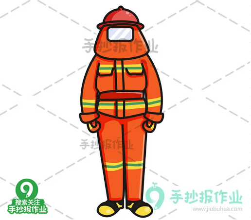 消防车怎么画又简单又漂亮，带颜色的消防车简笔画怎么画（帅气的消防员与消防车简笔画）