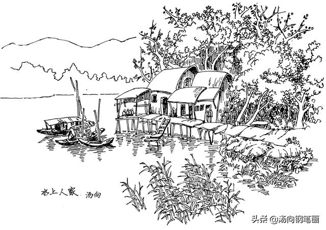 如何画钢笔简笔画，钢笔怎么画简笔画简单又漂亮（零基础真的可以学钢笔画）
