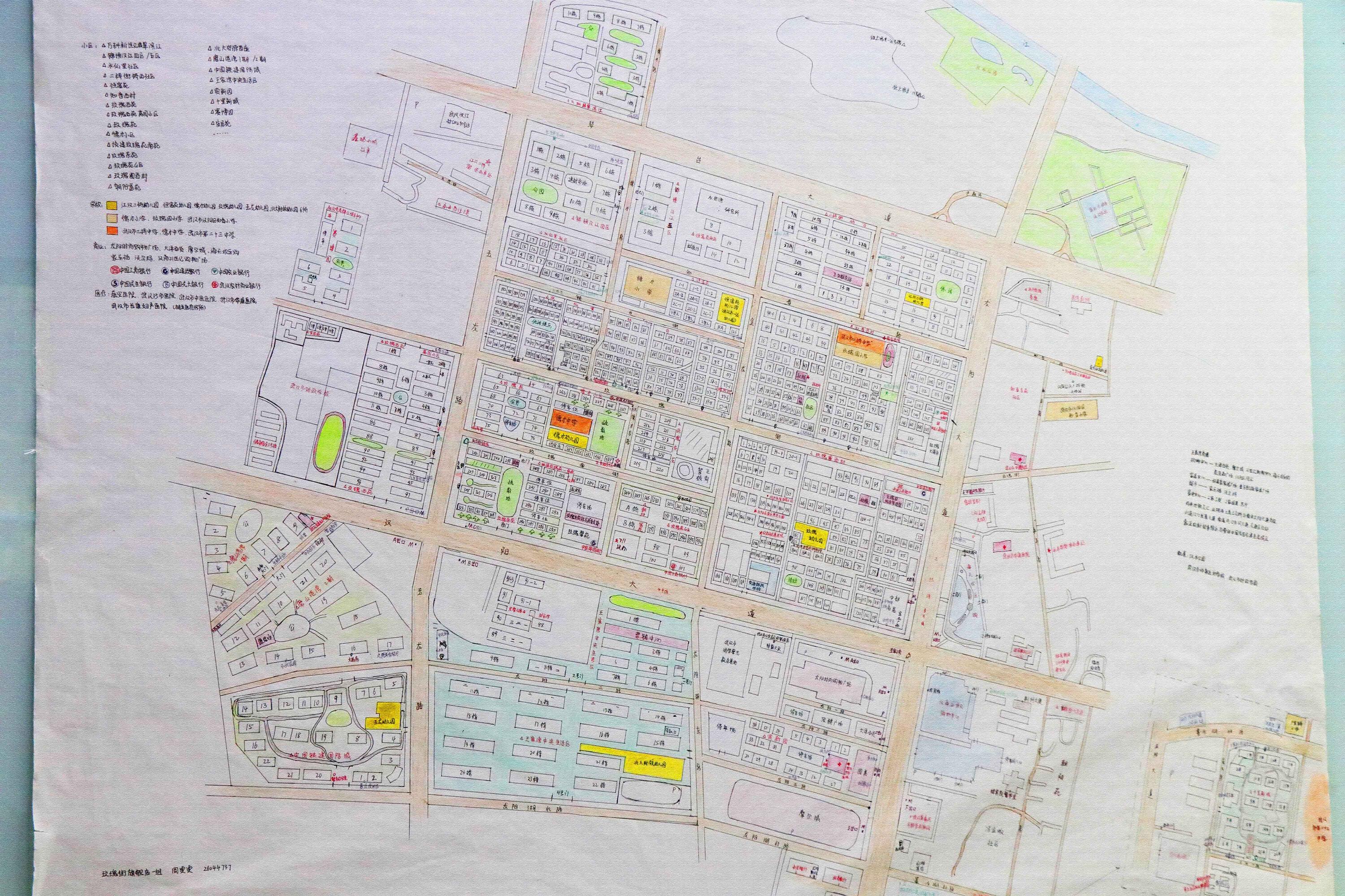 学校地图简笔画（一个星期）
