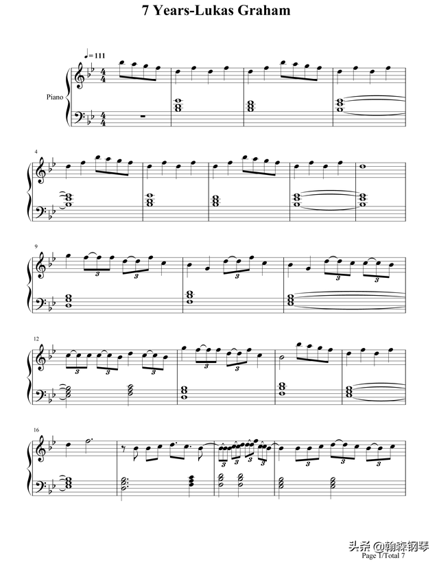 7 years完整版的歌名怎么读，Years》丹麦乐团Lukas