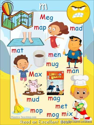 max怎么读，自然拼读-辅音字母m的单词及练习