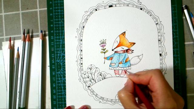 彩铅画小狐狸的画法，彩铅画小狐狸的画法图片（零基础也可以画的彩铅小狐狸）