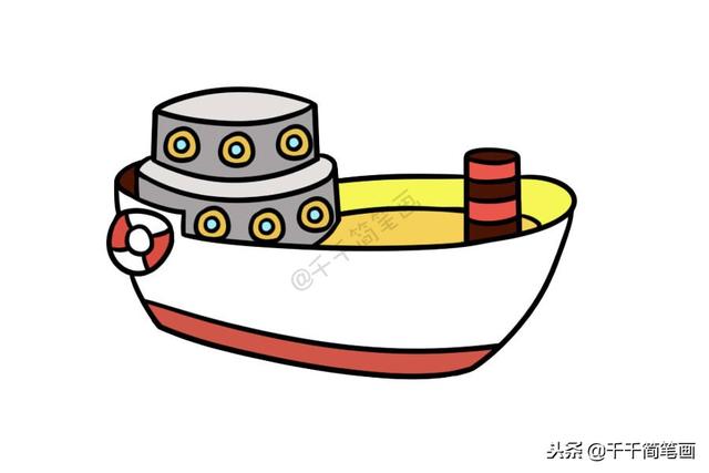 帆船简笔画带颜色，帆船简笔画（小舟、轮船、帆船、游轮~值得收藏）