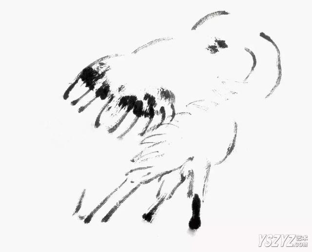 詹仁左写意鸟的画法，国画教程：写意仙鹤画法