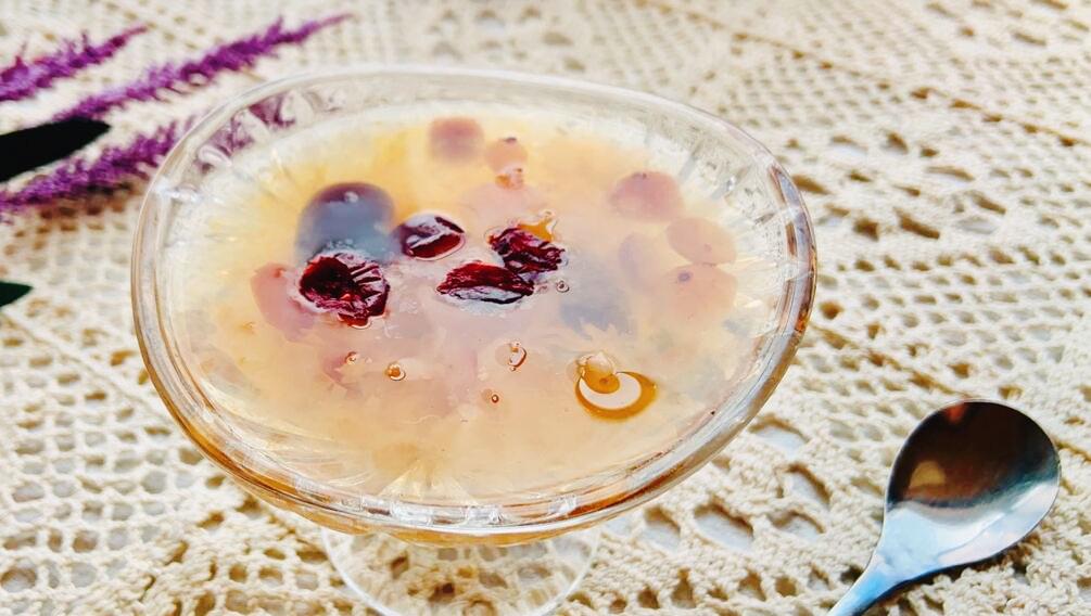 圖片[5]-【蔓越莓桃膠羹】做法步驟圖  解暑又美容養(yǎng)顏-起舞食譜網(wǎng)