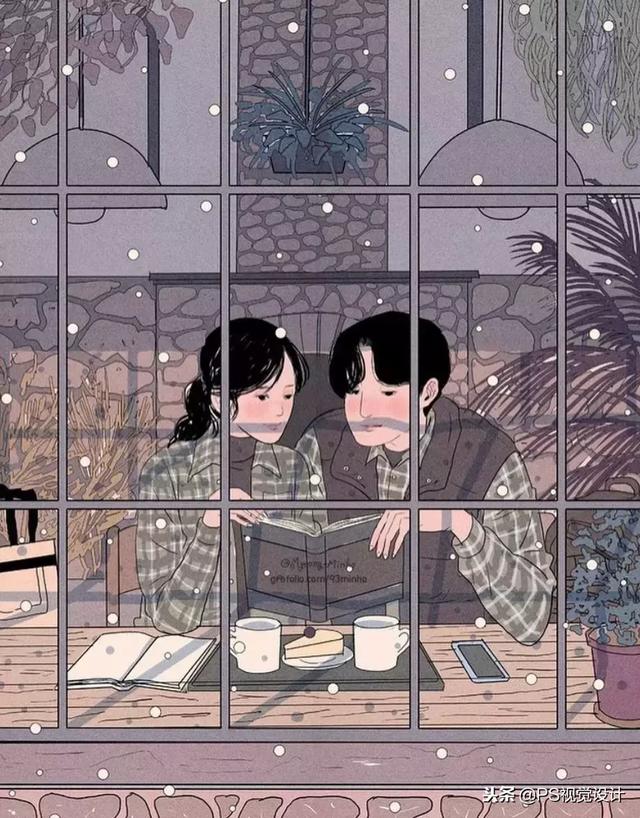 韩国插画师Myeong-Minho甜蜜日常插画，myeong minho插画师（成为少女们都想要的爱情图片）