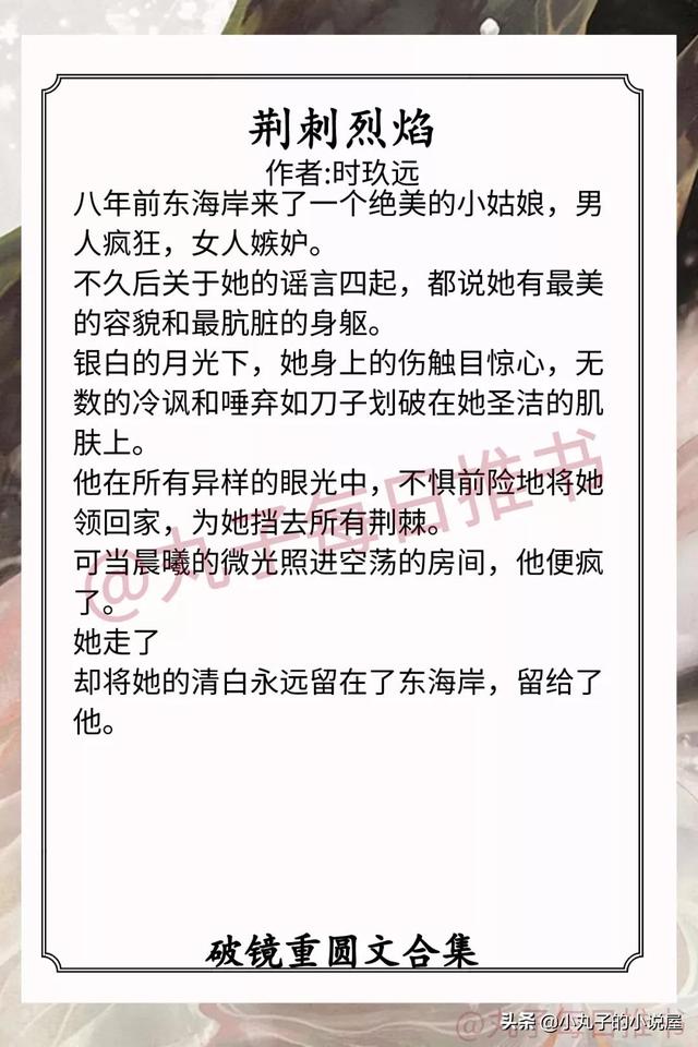 强推!破镜重圆文,《春日失格》《荆刺烈焰》《为你迟迟归》超赞