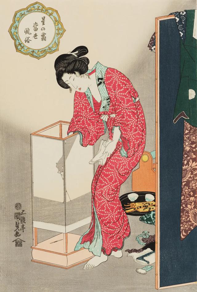 唐崎夜雨  优质手绘简约女头 画师，微信头像，唐崎夜雨  优质手绘简约女头 画师：AluZoe（浮华世代——日本浮世绘专场网络文物拍卖会）