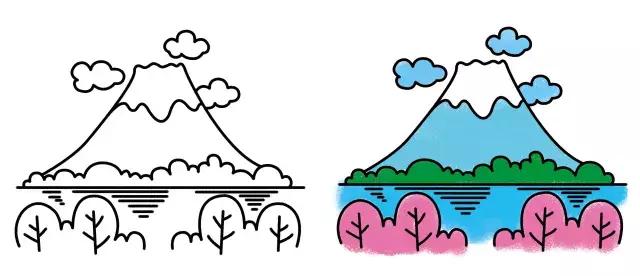  怎样画沙漠简笔画图片，简笔画︱简笔画风景大全 