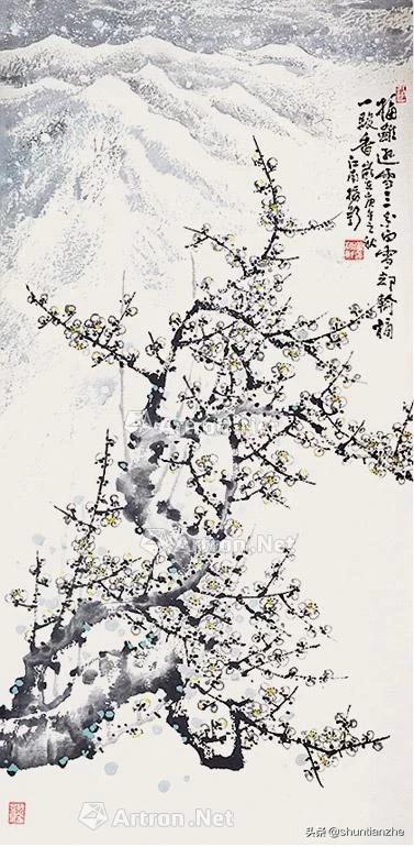 写意梅花100种画法，构图一百例，学完够用了